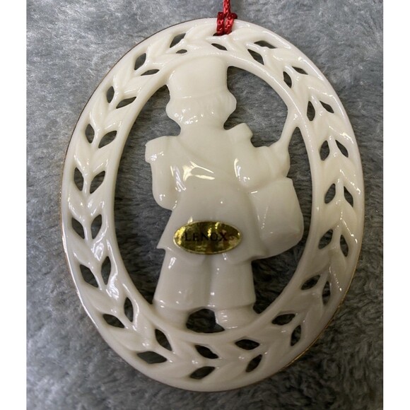 Lenox Drummer Boy Figurine 3" Christmas Ornament Vintage, Gold Trim - Picture 6 of 7